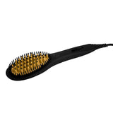 Hair Straightening Ceramic Brush - Gold -  $49.99 - 50% OFF